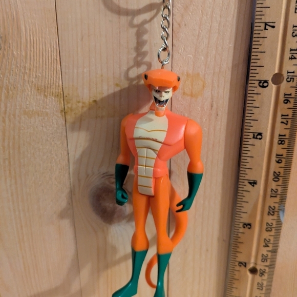 Orange and Green Cartoon Character Keychain Handmade - Picture 3 of 4